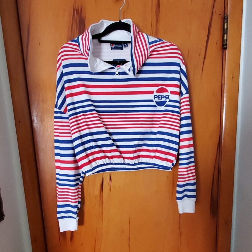 Pepsi Pull Over Cropped Hoodie